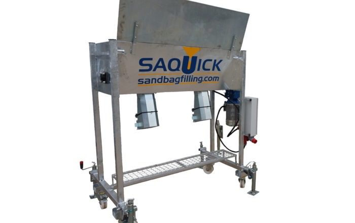 Sandsackfüllmaschine SAQUICK TITAN 1200 mit zwei Abfüllstutzen