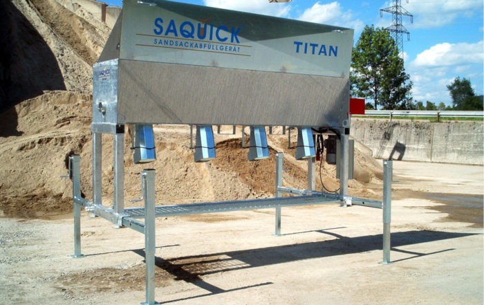 Sandsackfüllmaschine SAQUICK TITAN2400 im Einsatz